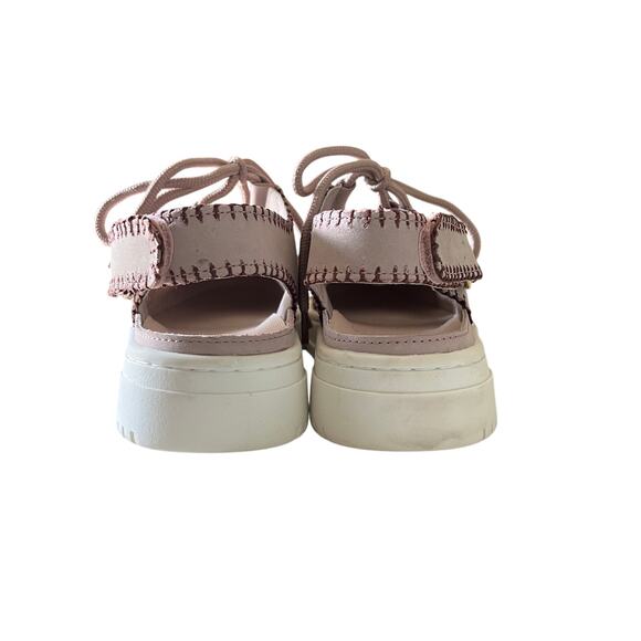 FREE PEOPLE Thirty Love Cut Away Sneakers Pink White Sz 9 Adjustable Lace Up - Picture 6 of 11